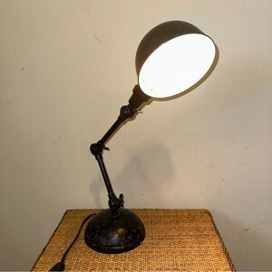 Pottery Barn Pharmacy 3 Way Adjustable Task Desk Lamp Brass Bronze Gun Metal Y2K